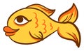 Gold fish, illustration, vector Royalty Free Stock Photo