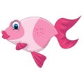 Gold fish red and pink color cartoon vector illustration Royalty Free Stock Photo