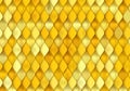 Gold Fish Scale Texture. Vector Golden Background with Yellow Royalty Free Stock Photo