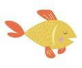 Gold fish vector illustration.