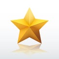 Gold five-pointed star. vector illustration Royalty Free Stock Photo