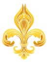 Fleur De Lis Gold Graphic Design