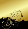 Gold floral abstraction Royalty Free Stock Photo