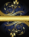 Gold floral abstraction Royalty Free Stock Photo