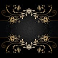 Gold floral background Royalty Free Stock Photo