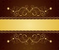 Gold floral greeting cards and invitation