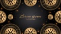 Gold floral ornament background with place for text. Ethnic arabic background