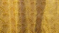 Gold floral ornament brocade textile pattern Royalty Free Stock Photo