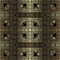 Gold floral vintage seamless pattern. Abstract textured vector background. Modern celtic style backdrop with structured lines,