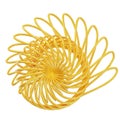 Gold flower shape Spirograph icon. 3d rendering.