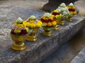 Flowers trays gold flowers trays Sukhothai Historic Park