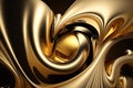 Gold foil background with light reflections. Golden textured generative illustration Royalty Free Stock Photo