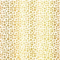 Gold foil circles seamless vector pattern background. Golden shiny irregular dot shapes on white backdrop. Elegant Christmas Royalty Free Stock Photo