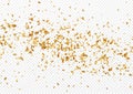 Gold foil confetti isolated on a transparent white background. Festive background. Vector illustration Royalty Free Stock Photo