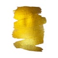 Gold Foil Illustration. Watercolor Texture Paint Stain Abstract Shining Brush Stroke for you Amazing Design Project. White