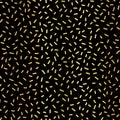 Gold foil party sprinkles seamless vector pattern Royalty Free Stock Photo