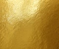 Gold foil texture background with highlights and uneven surface Royalty Free Stock Photo