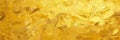 Gold foil texture background, panoramic shiny yellow metal sheet. Abstract golden plate, surface or paint with pattern effect. Royalty Free Stock Photo