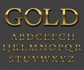 Gold font