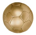 Gold football on white