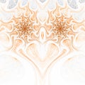 Gold fractal heart Royalty Free Stock Photo