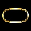 Gold frame Beautiful simple Royalty Free Stock Photo