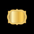 Gold frame. Beautiful simple golden design white Royalty Free Stock Photo