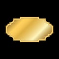 Gold frame. Beautiful simple golden design white Royalty Free Stock Photo