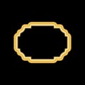 Gold frame. Beautiful simple golden design white Royalty Free Stock Photo