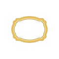 Gold frame. Beautiful simple golden design white Royalty Free Stock Photo