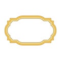 Gold frame. Beautiful simple golden design white Royalty Free Stock Photo