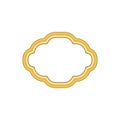 Gold frame. Beautiful simple golden design white Royalty Free Stock Photo