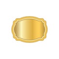 Gold frame. Beautiful simple golden design white Royalty Free Stock Photo