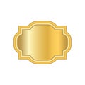 Gold frame. Beautiful simple golden design white Royalty Free Stock Photo