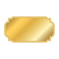 Gold frame. Beautiful simple golden design white Royalty Free Stock Photo