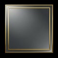 gold frame with black background vector price 1 credit usd 1 Royalty Free Stock Photo