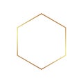 Gold frame border golden vector thin boarder element Royalty Free Stock Photo