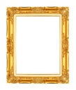 Gold frame. Gold/gilded arts and crafts pattern picture frame. Royalty Free Stock Photo