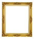 Gold frame isolated
