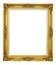 Gold frame isolated Royalty Free Stock Photo
