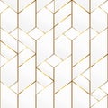 Gold frame mosaic seamless pattern