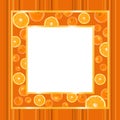 Gold frame with oranges