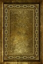 Gold frame with vintage-style engraved pattern i Royalty Free Stock Photo