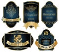 Gold-framed labels on different topics Royalty Free Stock Photo