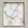 Gold-Framed Marble Texture Artwork Royalty Free Stock Photo