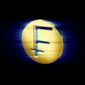 Gold franc symbol