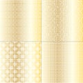 Gold Fretwork Patterns Royalty Free Stock Photo