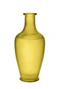 Gold Frosted Glass Vase Isolated