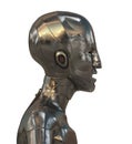 Gold futuristic robotic man Royalty Free Stock Photo
