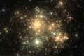 Gold galaxy nebula background